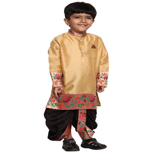 Kanira Jr chinu chikoo Black Boys Paithani dhoti kurta