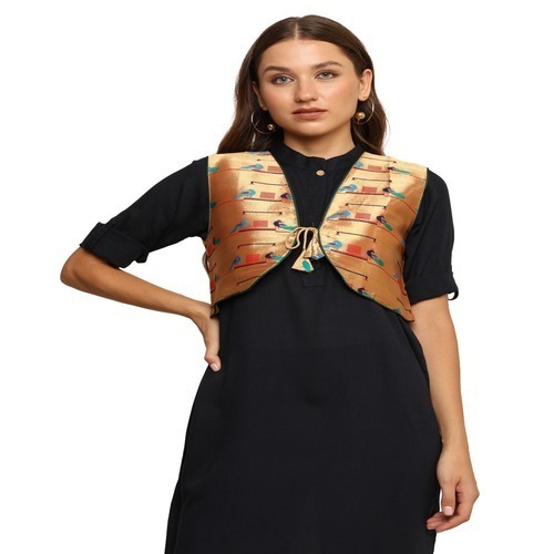 Kanira Paithani Jacket for Women – Double Peacock