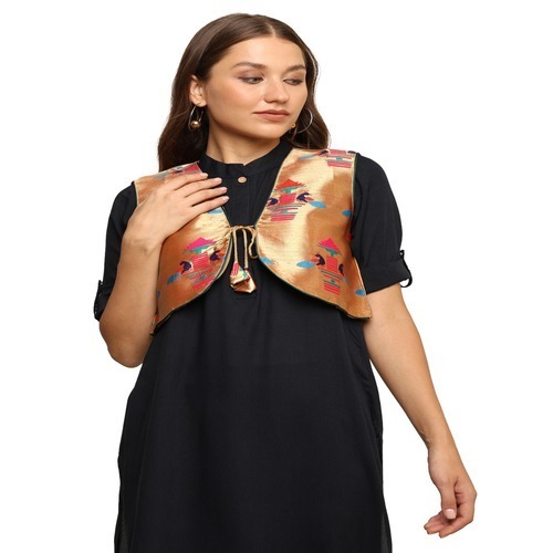 Kanira Paithani jacket for Womens Diamond