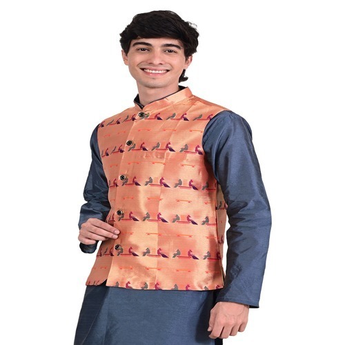 Kanira Paithani jacket for Mens Jodi Peacock