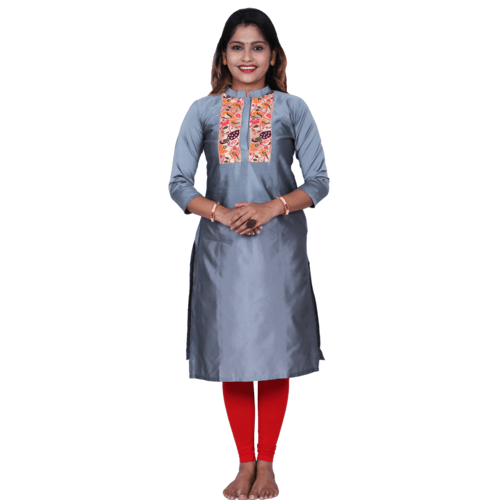 Kanira Enaira Gray Paithani Kurti, Office Wear Peacock Design