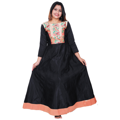 Kanira Garima Black Paithani Kurti, Office Wear Peacock Design

