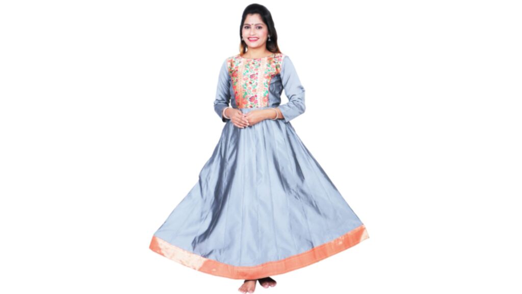 Kanira Garima Gray Paithani Kurti, Office Wear Peacock Design