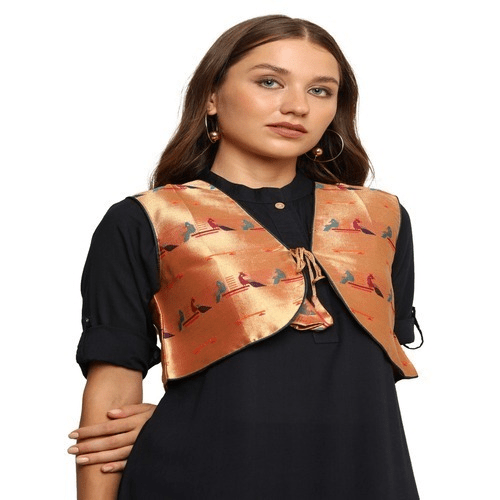 Kanira Paithani jacket for Womens Jodi Peacock