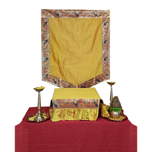 Paithani Side Pattern Backdrop for Ganesh Chaturthi – Mango