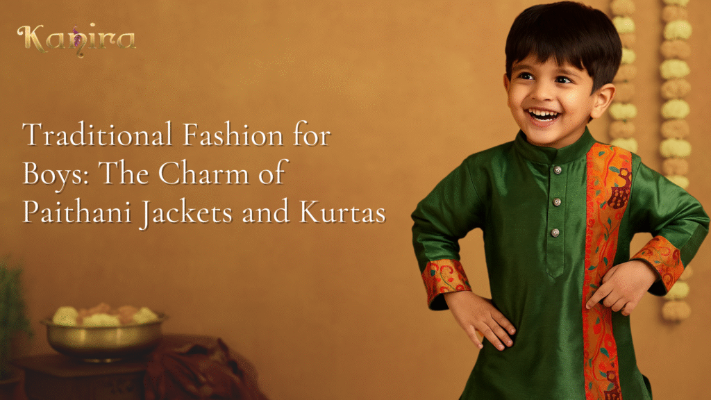 Traditional Fashion for Boys: The Charm of Paithani Jackets and Kurtas