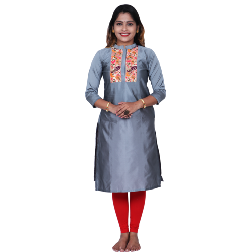 Kanira Enaira Gray Paithani Kurti, Office Wear Peacock Design