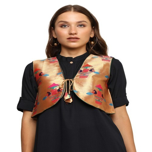 Kanira Paithani jacket for Womens Diamond