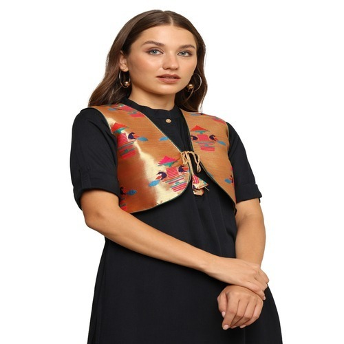 Kanira Paithani jacket for Womens Diamond