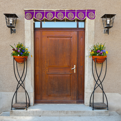 Purple Paithani Toran for Decoration – 40 Inch Festive Decor