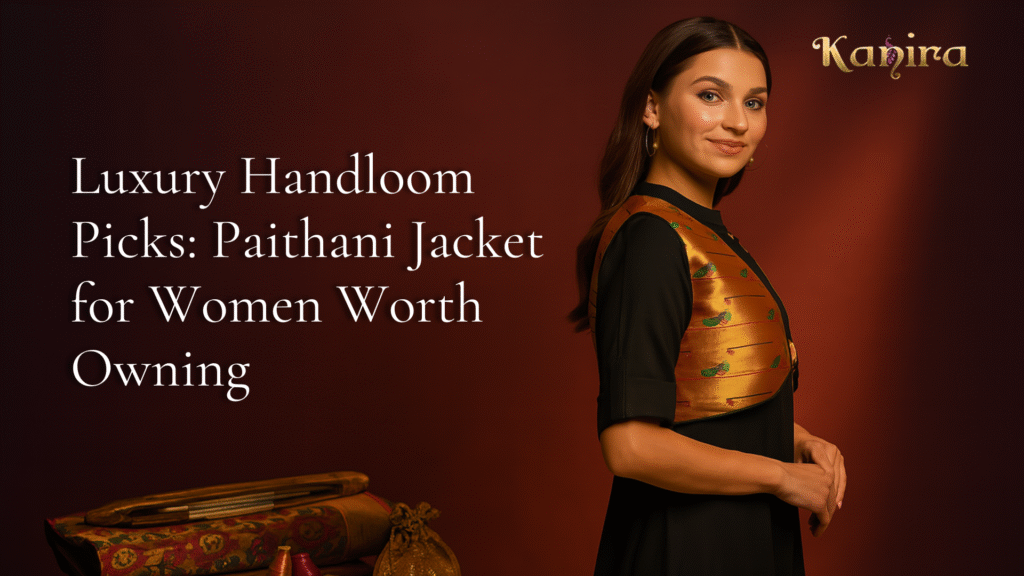 Luxury Handloom Picks: Paithani Jacket for Women Worth Owning