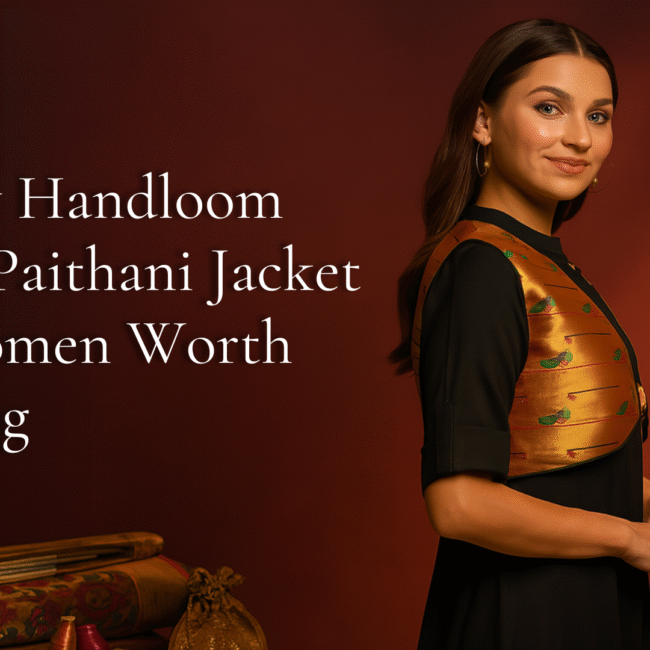 Luxury Handloom Picks: Paithani Jacket for Women Worth Owning