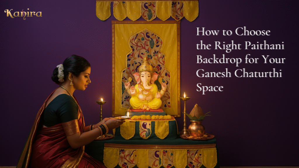 How to Choose the Right Paithani Backdrop for Your Ganesh Chaturthi Space