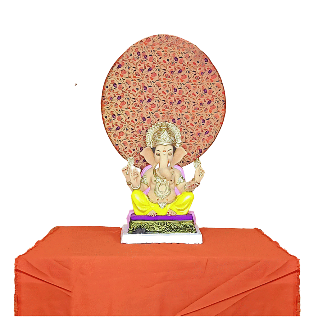 Paithani Chakra Backdrop for Ganesh Chaturthi – Single Round Design (24 Inch)