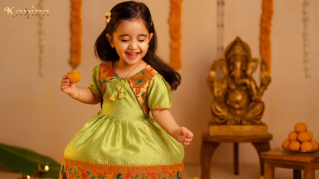 Why Every Toddler Girl Needs a Paithani Dress in Her Festive Wardrobe