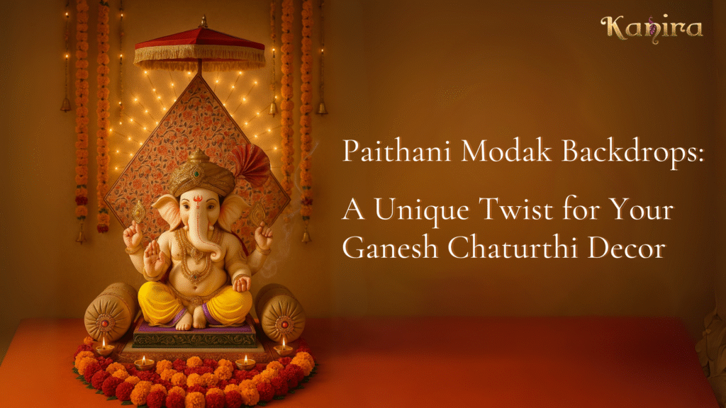 Paithani Modak Backdrops: A Unique Twist for Your Ganesh Chaturthi Decor