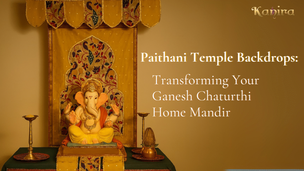 Paithani Temple Backdrops: Transforming Your Ganesh Chaturthi Home Mandir