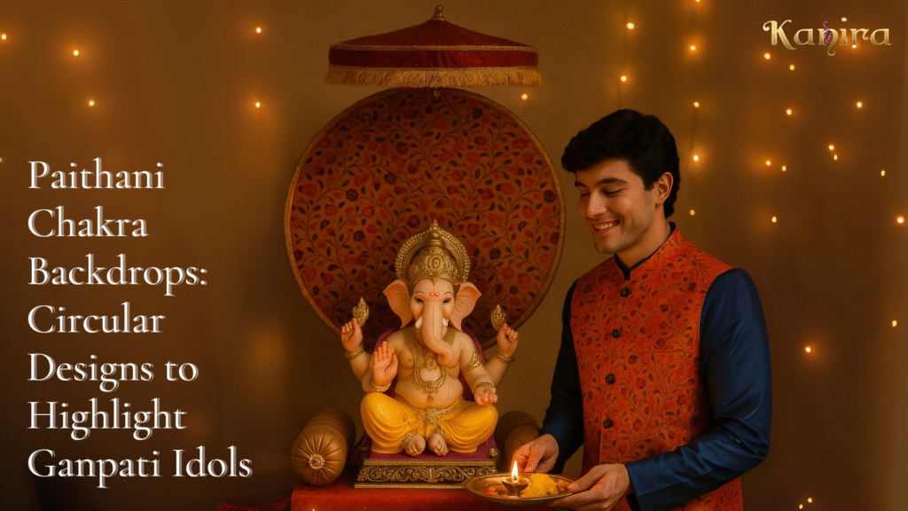 Paithani Chakra Backdrops: Circular Designs to Highlight Ganpati Idols