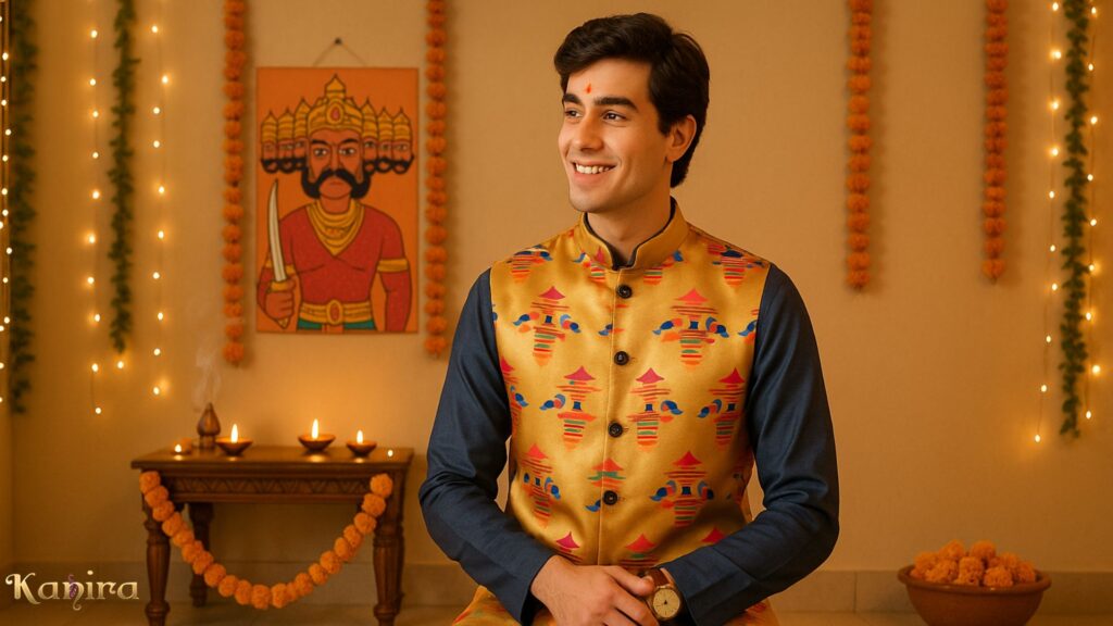 Dussehra Outfit Ideas Featuring the Paithani Jacket for Men You Can’t Miss