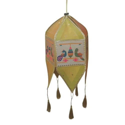 Mango Paithani Kandil for Diwali – Handcrafted Lantern with Traditional Peacock Design