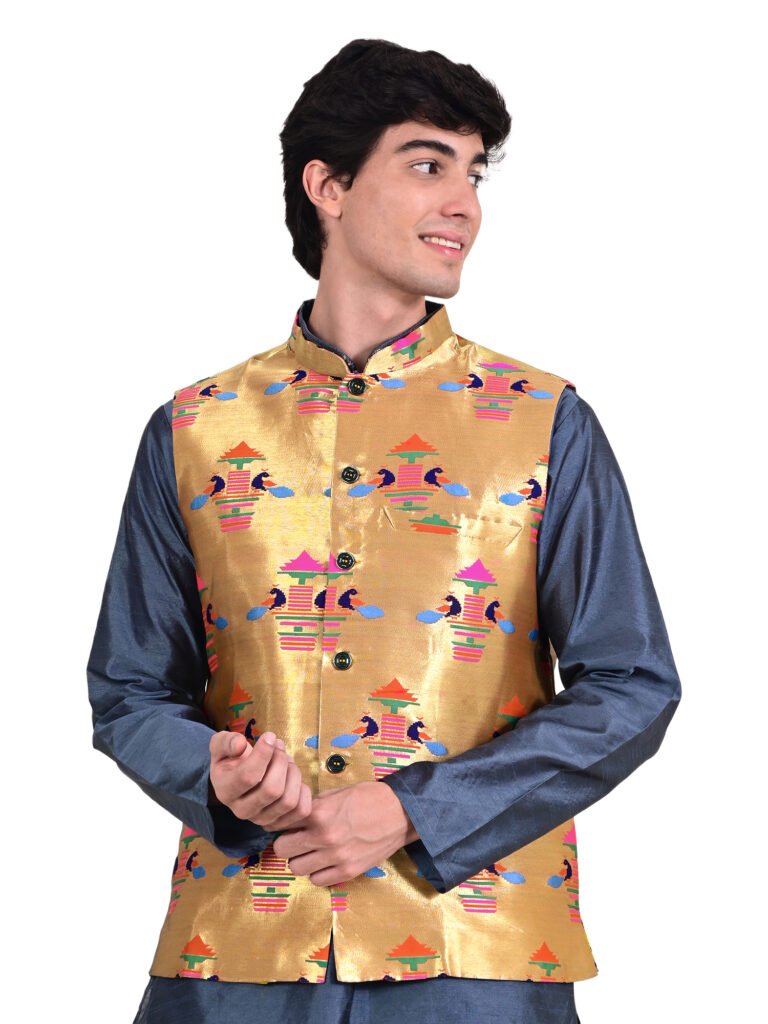 Kanira Paithani jacket for Mens Diamond
