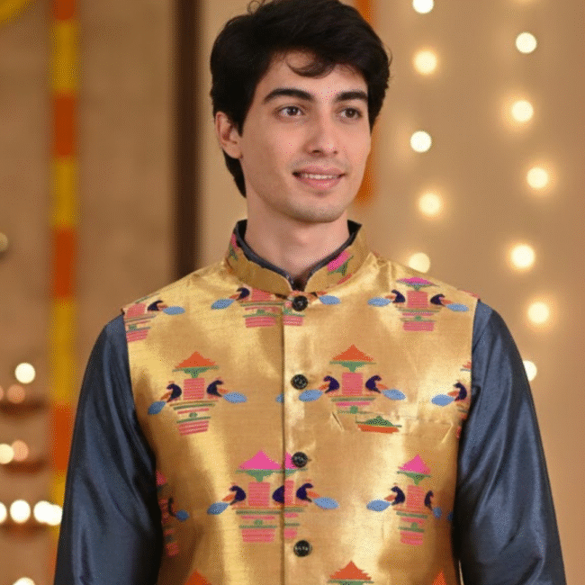 Paithani Jacket for Men: Redefining Royal Elegance in Modern Ethnic Wear