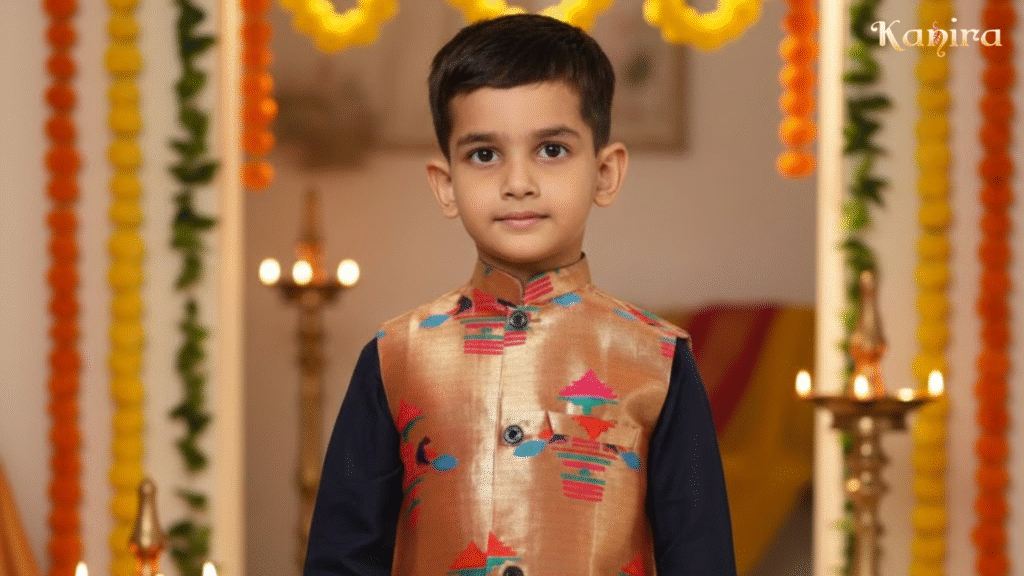 Paithani Jacket for Kids: The Perfect Festive Outfit for Little Trendsetters
